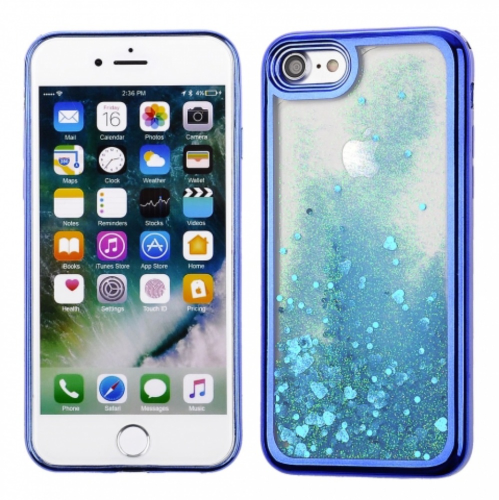 Liquid chrome blue for iPhone